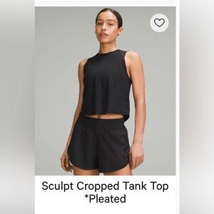 lululemon athletica Black Pleated Tank Top *final*